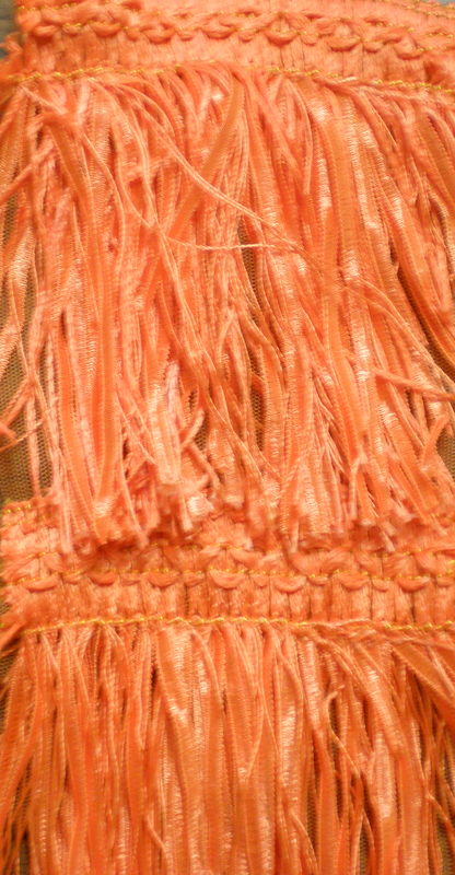 11.Orange Fringe Fabric